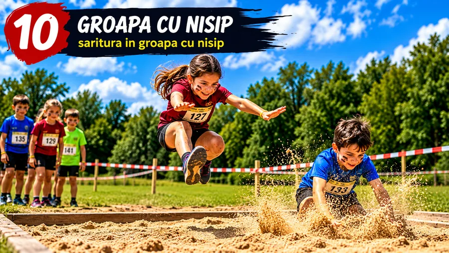 Obstacolul 10 — Groapă cu nisip: săritura în groapă